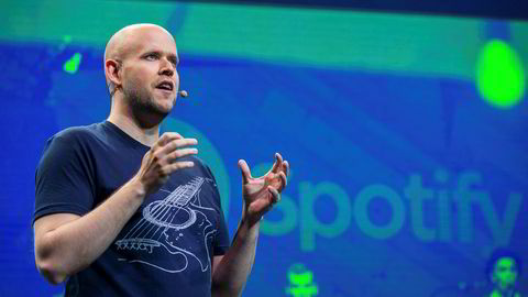 Daniel Ek, og hans medgründer har aksjer i Spotify for henholdsvis 60 og 30 milliarder kroner.