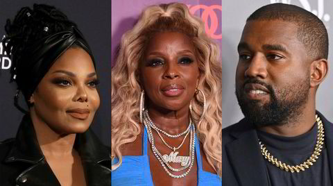 Janet Jackson (fra venstre), Mary J. Blige og Kanye West holder seg i høyeste grad fortsatt kunstnerisk relevante.
