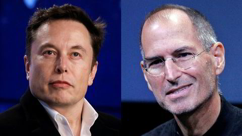 Elon Musk, Tesla-eier – «allergisk mot kritikk og uberegnelig på sosiale medier», og Steve Jobs, Apple-grunnlegger – «stormannsgal narsissist».