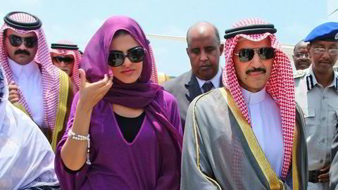 Prins Al-Waleed bin Talal, nevø av Saudi-Arabias konge Abdullah, skal være blant personene som ble arrestert lørdag kveld. Her et arkivfoto av Al-Waleed bin Talal med hans kone prinsesse Amira.