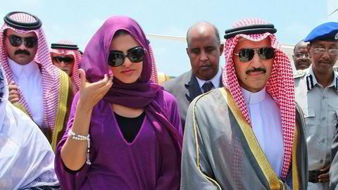 Prins Al-Waleed bin Talal, nevø av Saudi-Arabias konge Abdullah, skal være blant personene som ble arrestert lørdag kveld. Her et arkivfoto av Al-Waleed bin Talal med hans kone prinsesse Amira.