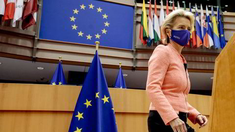 Europakommisjonens leder, Ursula von der Leyen kom mandag kveld med en uttalelse om godkjennelse av BionTech og Pfizers vaksine i Europa.