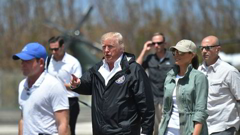 President Donald Trump og førstedame Melania Trump kom frem til Luis Muñiz Air National Guard Base i Puerto Rico i ettermiddag.