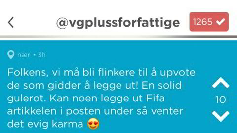 Jodel. Jodel-gruppe for deling av VG-artikler ble stengt onsdag.