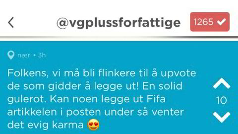 Jodel. Jodel-gruppe for deling av VG-artikler ble stengt onsdag.