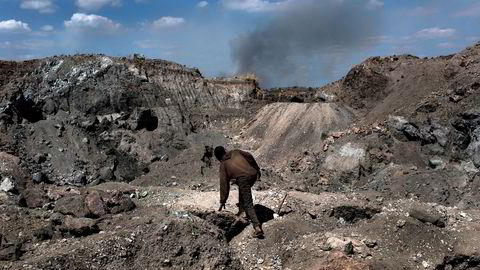 Rundt 60 prosent av verdens kobolt hentes ut av gruver i Kongo. Her fra en koboltgruve i Kawama i Kongo.