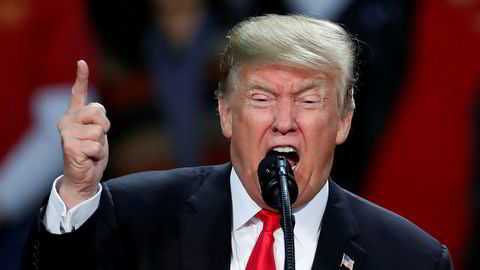 President Donald Trump under møtet.