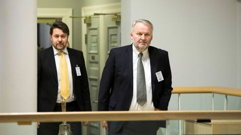 Jens Rugseth (til høyre) under børsnoteringen av Link Mobility. Her sammen med tidligere konsernsjef i Link Mobility, Arild Hustad.
