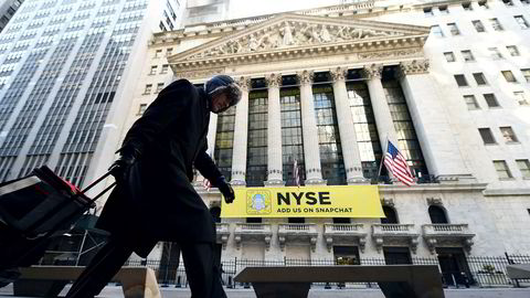 Wall Street stiger fra start torsdag. Her fra New York Stock Exchange.