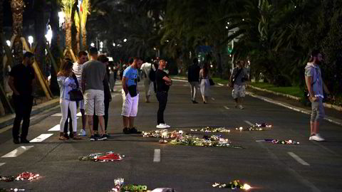 Ett år siden terroren i Nice. Bildet er fra en markering ifjor noen dager etter.