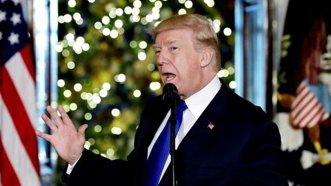 USAs president Donald Trump, her fotografert under en tale i midten av desember.