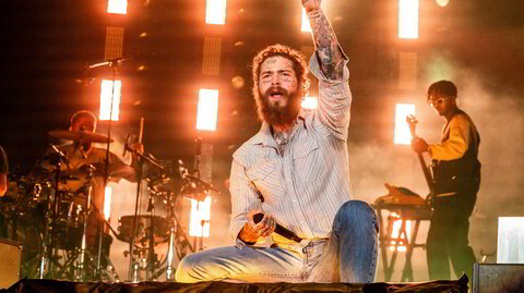 Austin Richard Post, alias Post Malone, på scenen i Quebec tidligere i sommer.