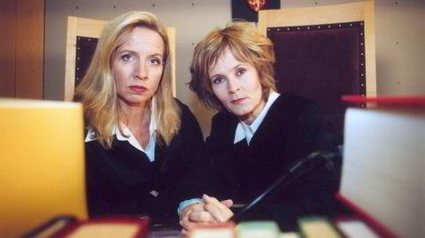 Fra arkivet. Hege Schøyen (til venstre) og Kjersti Holmen fikk Gullruten i 2003 for humorprogrammet «Hege &amp; Holmen», sendt på NRK 2002–2003.